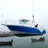 Half cabin sport fishing boat