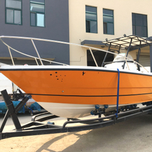Fiberglass sport fishing boat