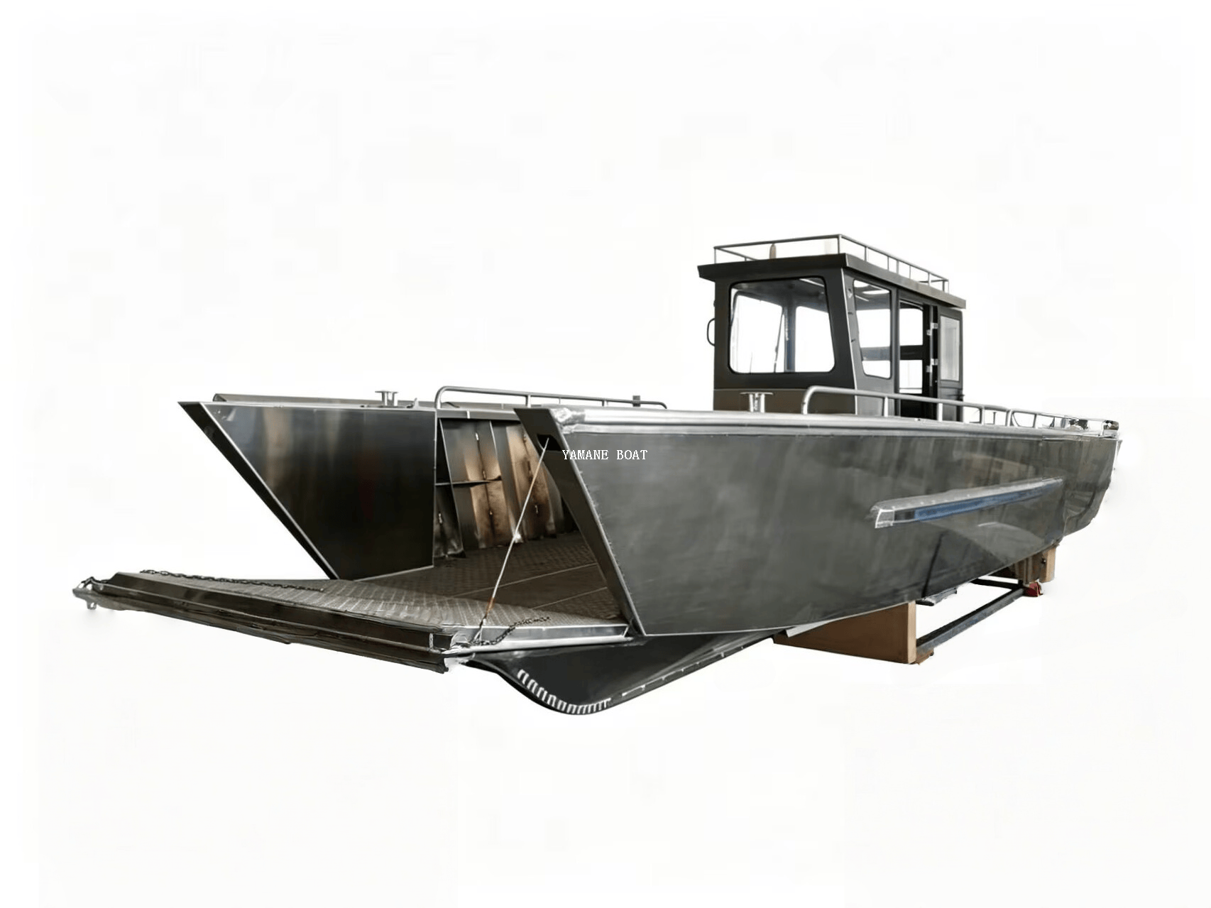 30ft Aluminium Landing Boat with Enclosed captain cabin 