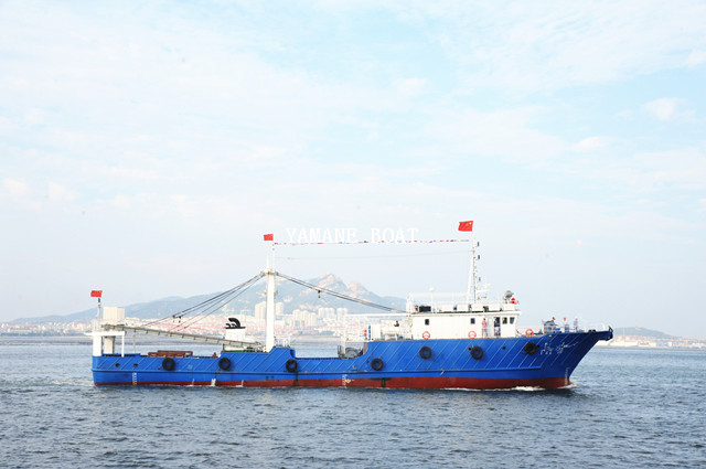 48m stern ramp steel fishing boat tug with freezer