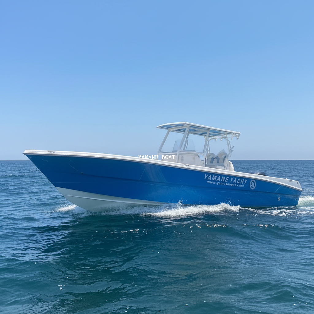 SG950B 9.5m Fiberglass Center Console Sport Fishing Boat with Hard Top 