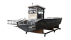 33ft Welded Aluminum Landing Boat with Wheel House And Fold Up Long Bench Seats 