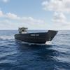 33ft Welded Aluminum Landing Boat with Wheel House And Fold Up Long Bench Seats 