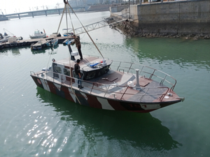 11.3m Aluminum Pilot Patrol Cabin Boat 