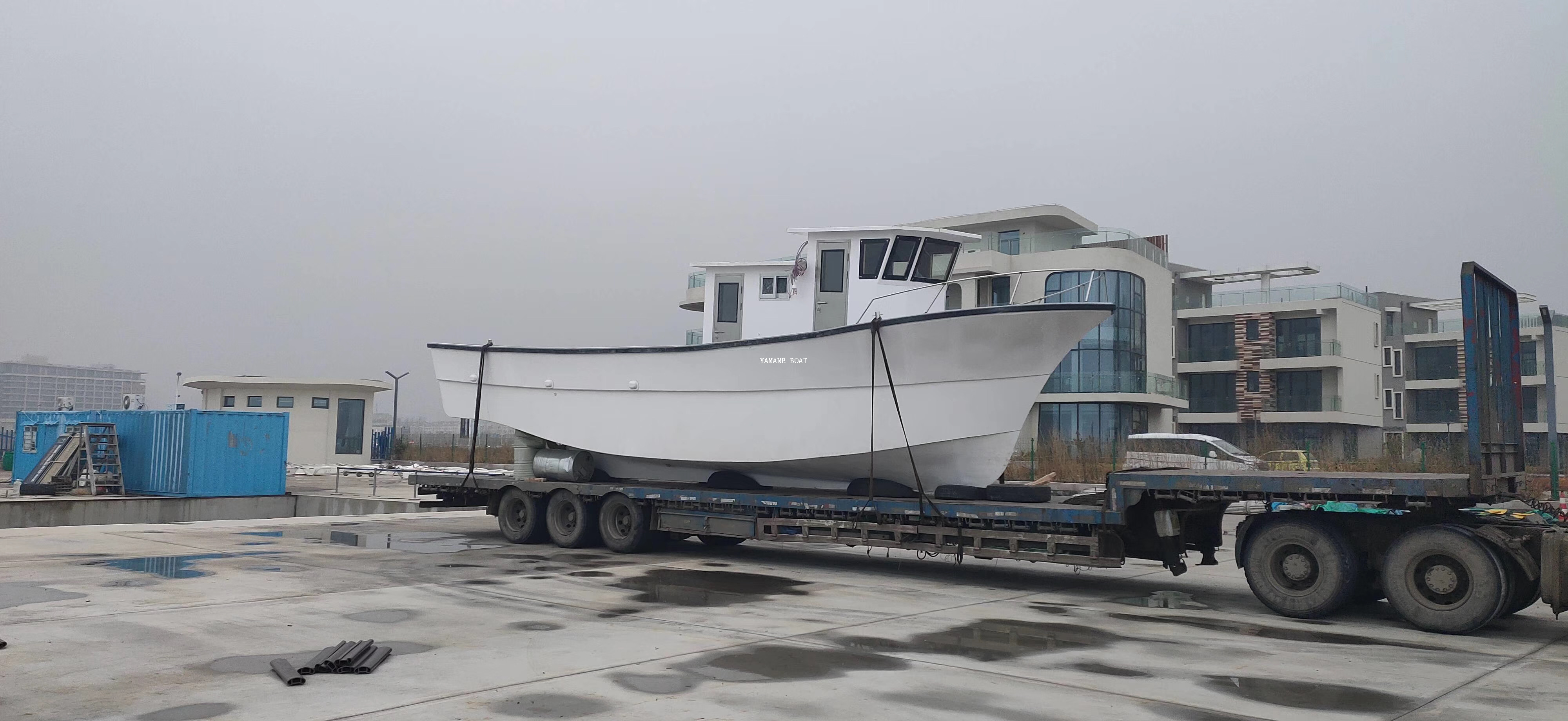 12.3m Commercial Fiberglass cabin sea Fishing work Boat