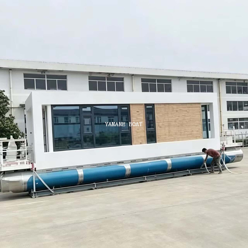11.5m aluminum house pontoon boat-yamane ryu yacht manufacturer