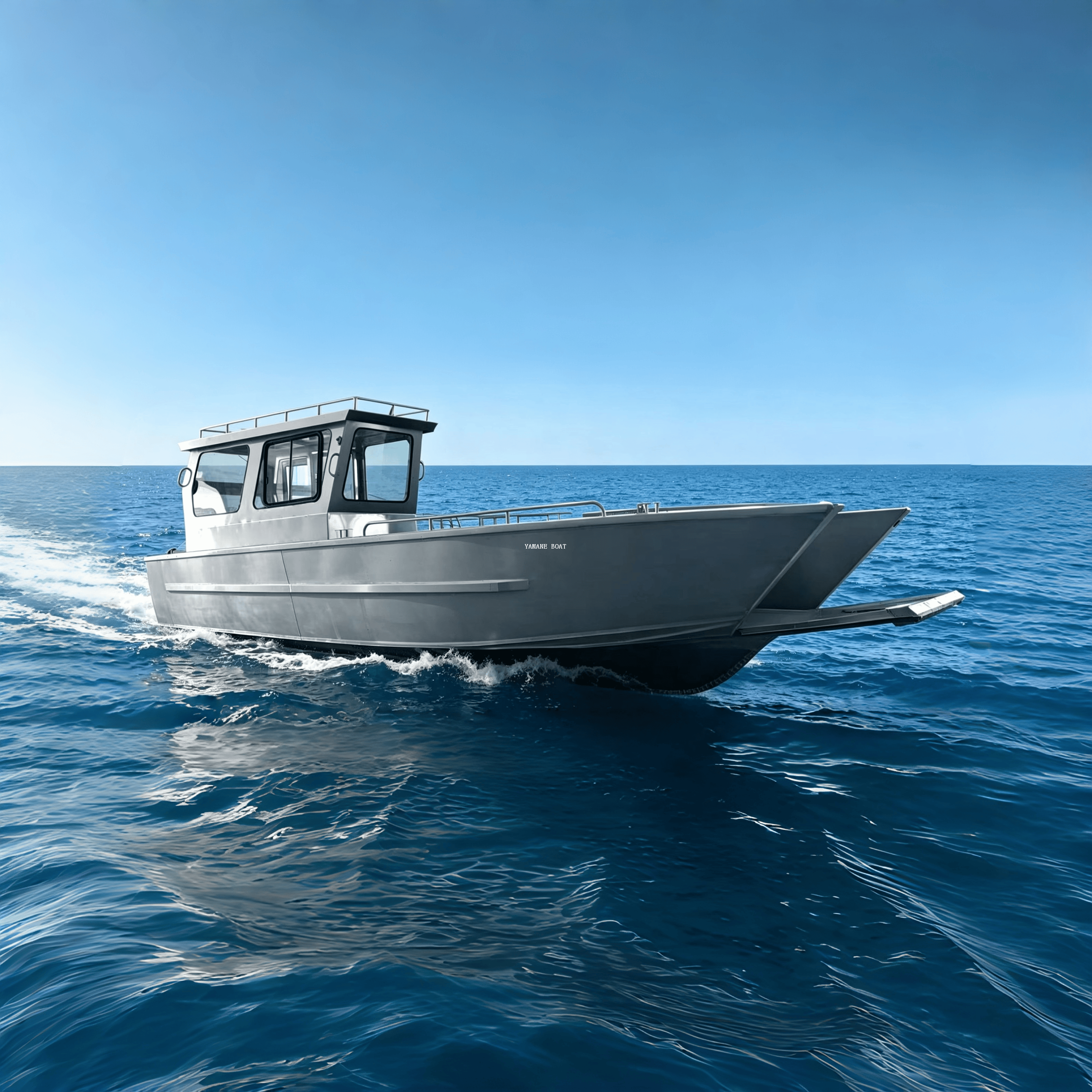 30ft Aluminium Landing Boat with Enclosed captain cabin 