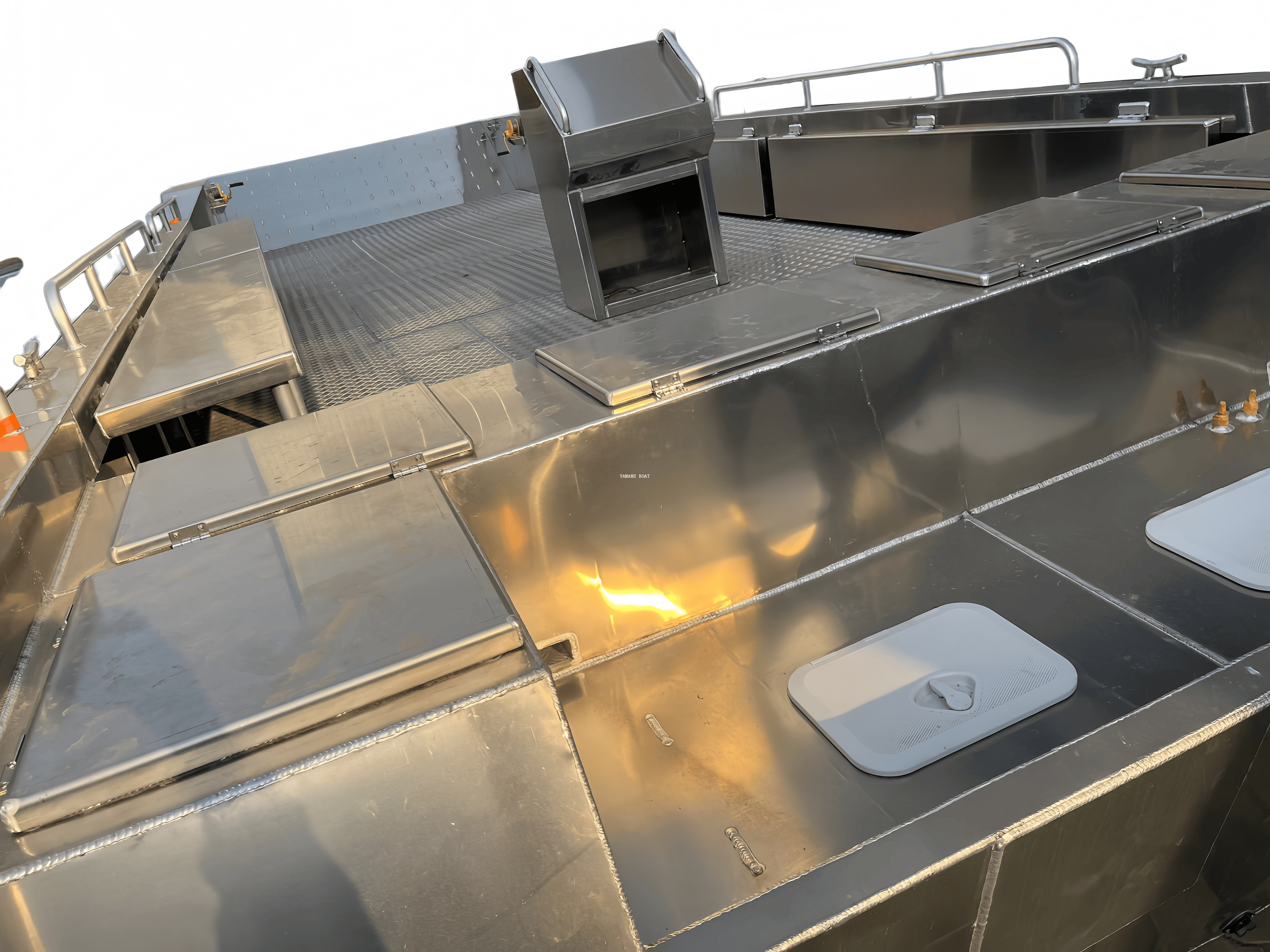 10m Aluminum Landing Craft with Left And Right Fold Up Bench Seats with Big Fuel Tank 