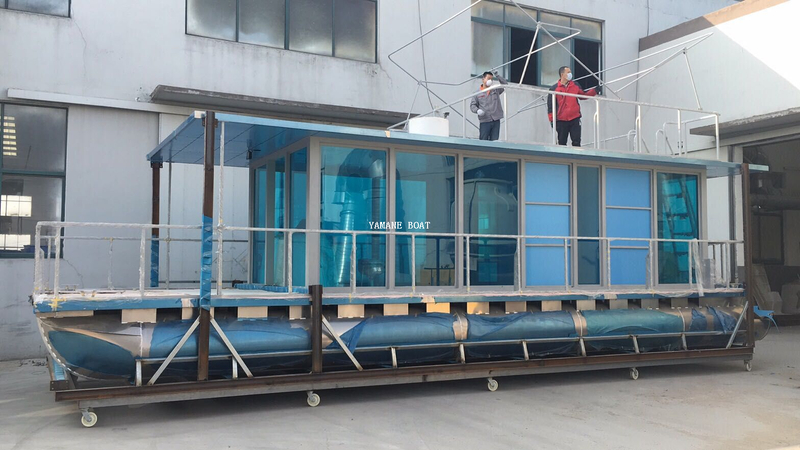 11m Aluminum Pontoon House Boat on Water for Restaurant