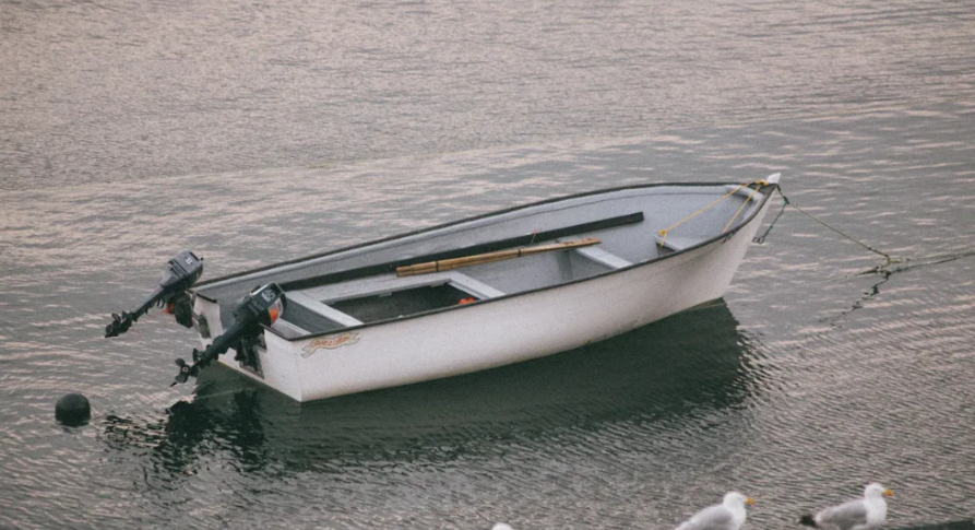 Fiberglass boat in salt water