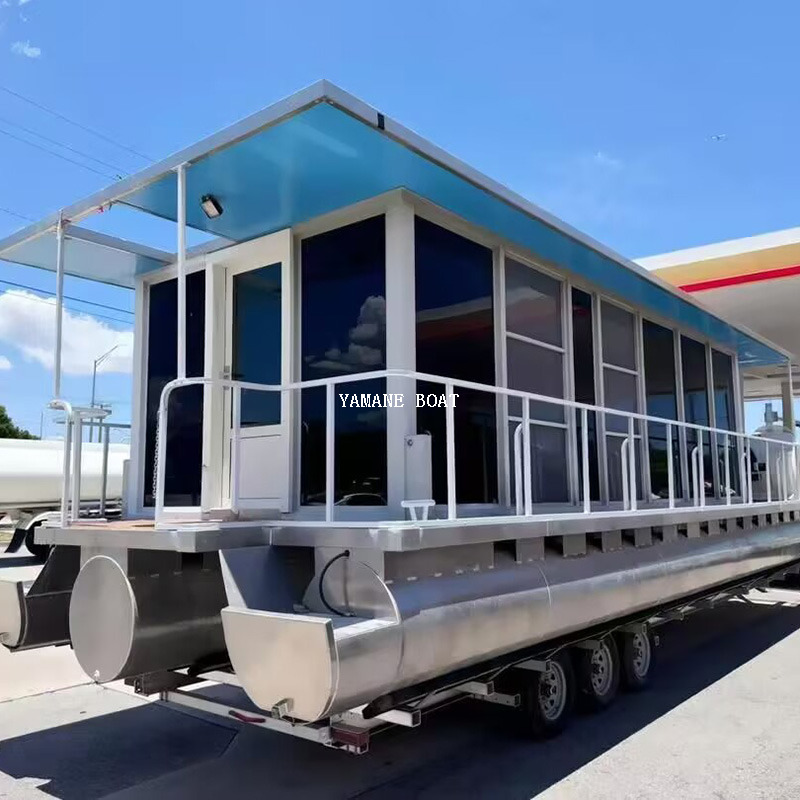 12m Aluminum House Pontoon Boat Yamane Ryu Yacht