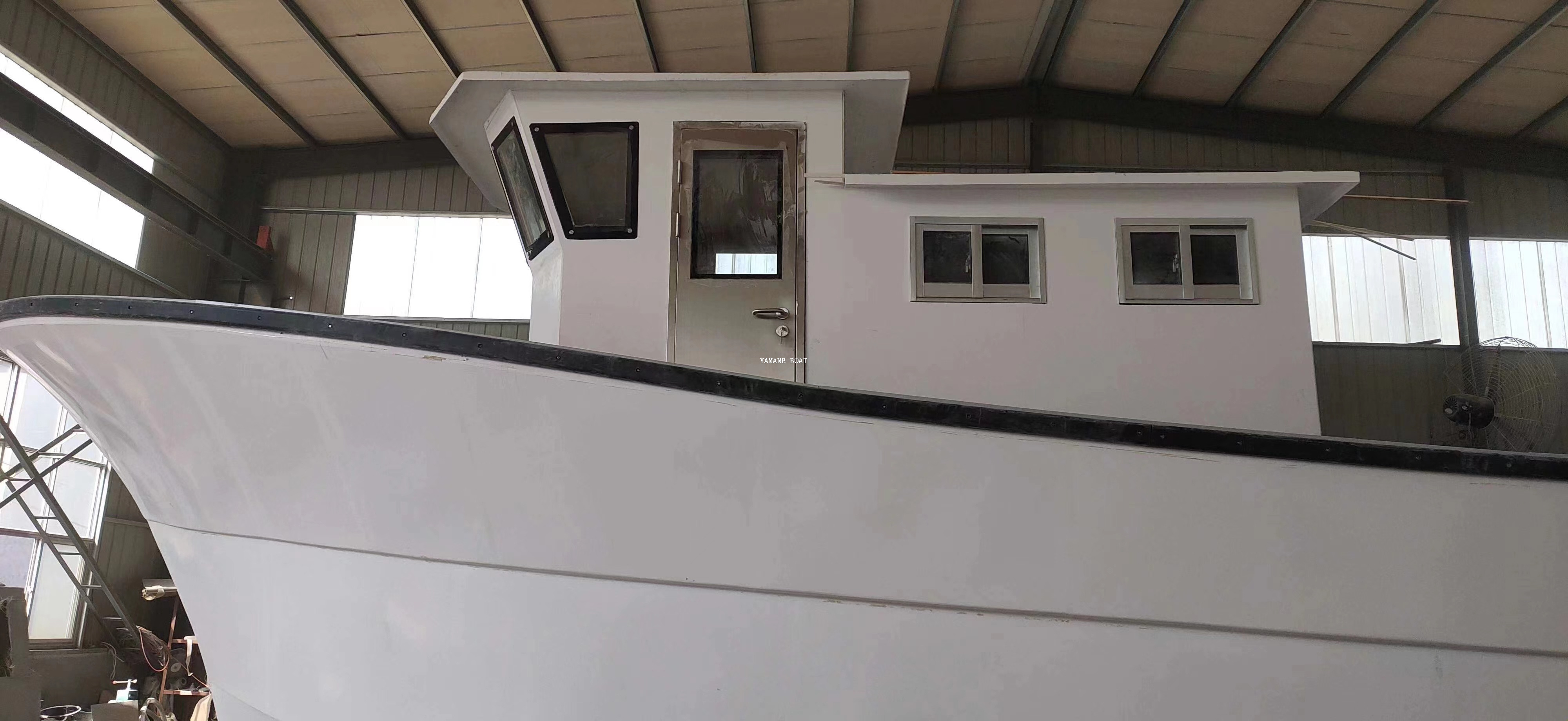 12.3m Commercial Fiberglass cabin sea Fishing work Boat