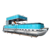 11m Commercial Aluminum Double- Deck Pontoon Boat With Swim Platform