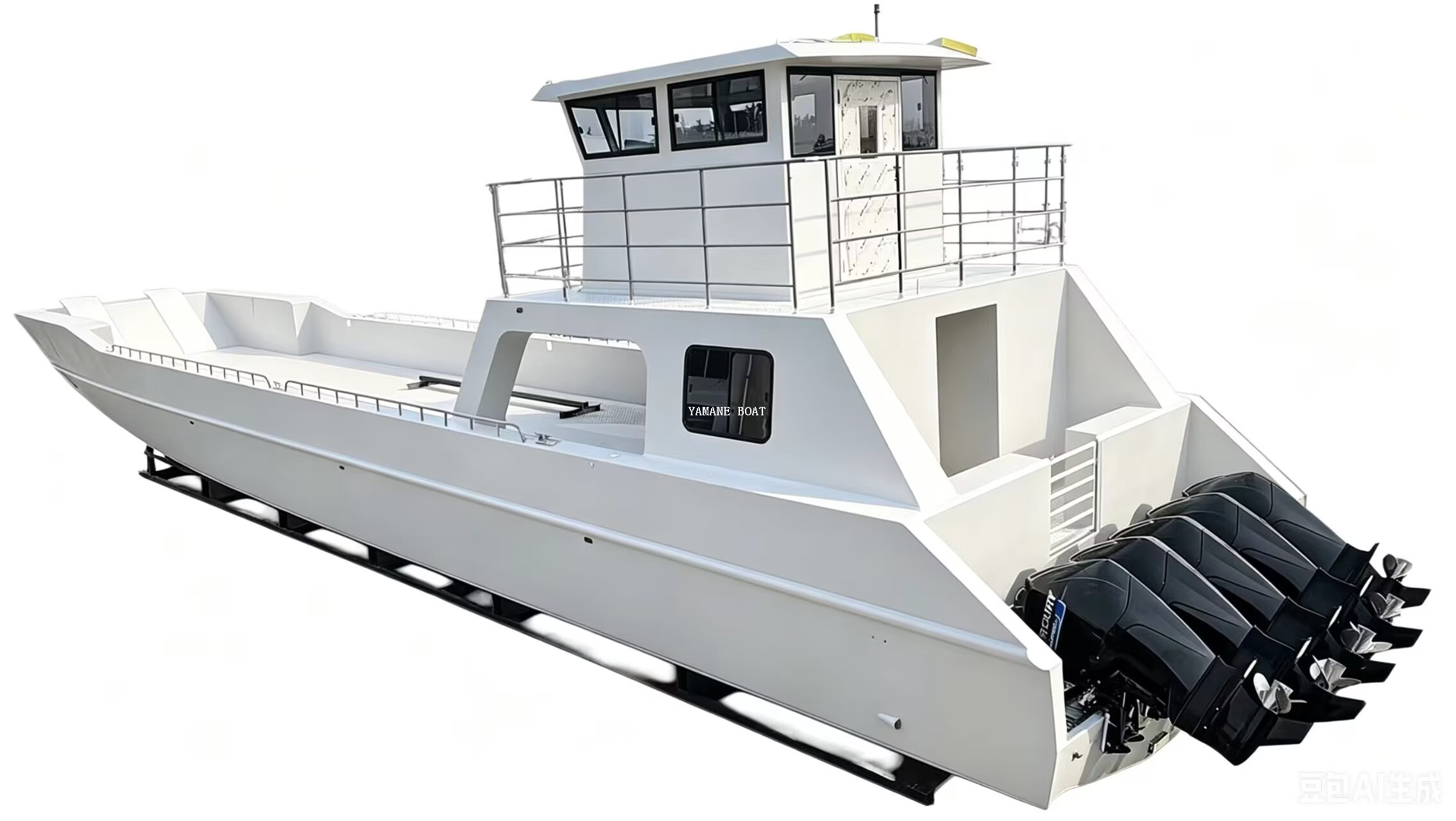 83ft Aluminum Landing Craft with Four 350hp Gaslion Outboards And High Speed 